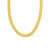 Onyx Herringbone Necklace | Gold