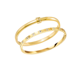 Golden bangles stack