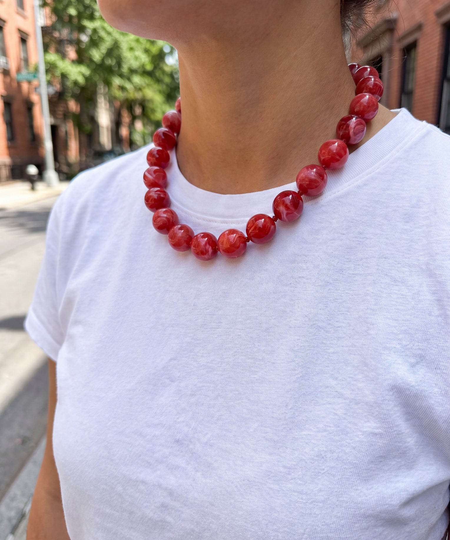 Poppy beaded necklace
