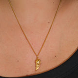 Angel Pendant Necklace | Gold