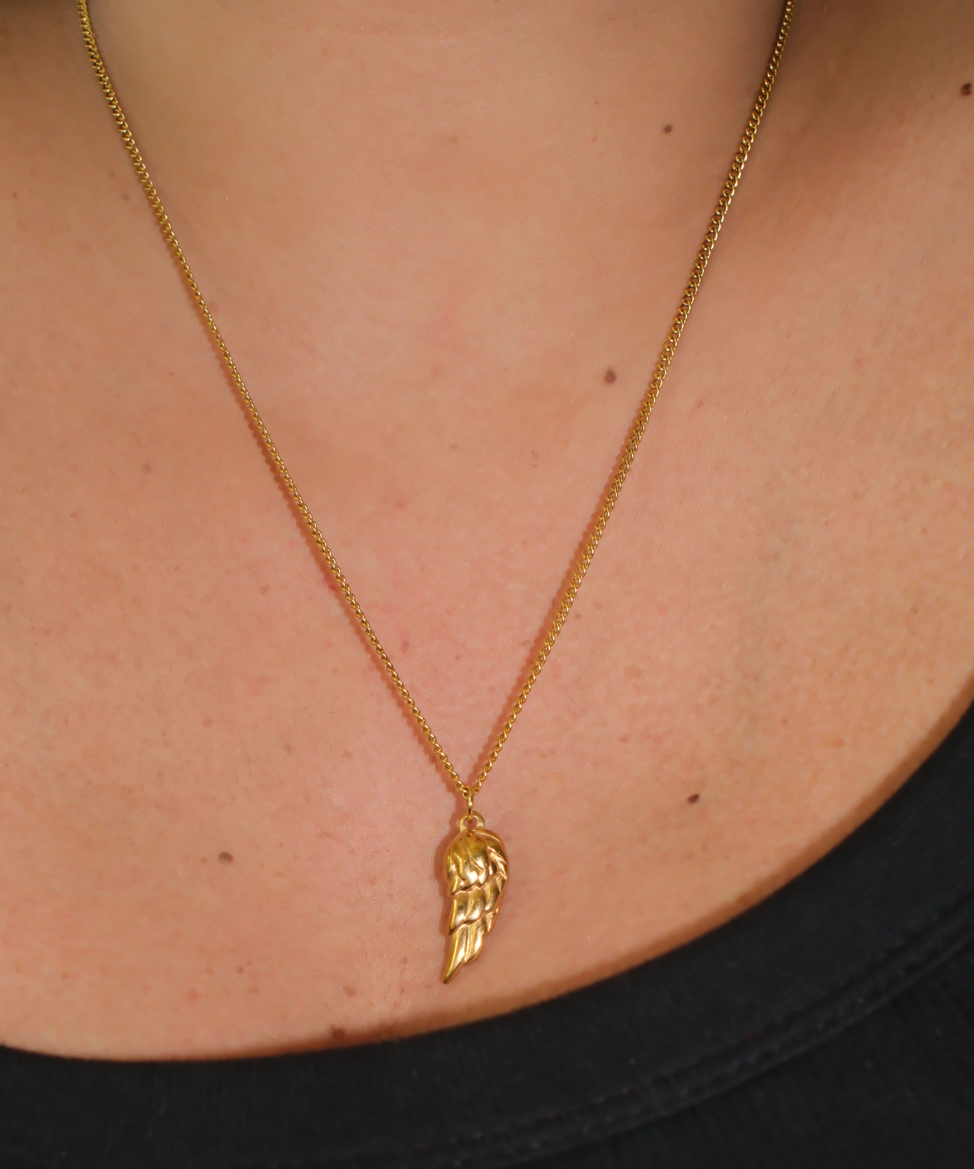Angel Pendant Necklace | Gold
