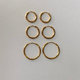 Everyday Huggies set of 3 | Gold (temporarily on pre-order basis)