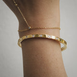 Sonnet Pave stone bangle | gold