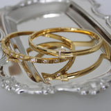 Sonnet Pave stone bangle | gold