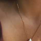 Keshi pearl necklace | gold