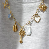 Summer blues necklace | gold