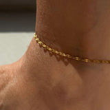 Oval chain Anklet | Gold