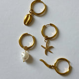 Charm hoops | Gold