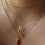 Red Hot Chili Necklace | Gold