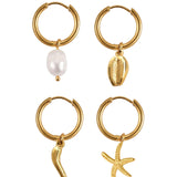 Charm hoops | Gold