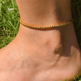 Beaded anklet | Gold