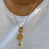 Rolo Chain Charm Necklace | Gold