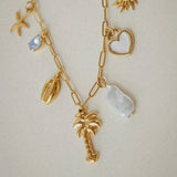 Summer blues necklace | gold