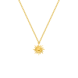 Sun Pendant Necklace | Gold