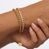 Beaded bracelet | Gold