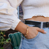 Sonnet Pave stone bangle | gold (temporarily on pre-order basis)
